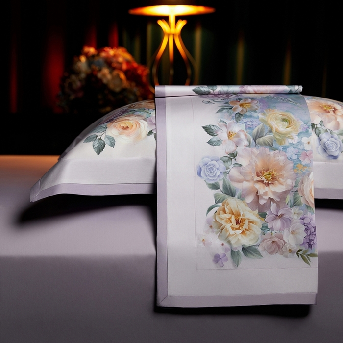 91家纺网 家纺一手货源 找家纺 （总）米多多 2025新款新疆长绒棉数码印花四件套-暗香