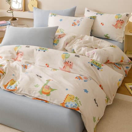 91家纺网 家纺一手货源 找家纺 （总）瑞米家居 2025新款A类全棉儿童双层纱四件套