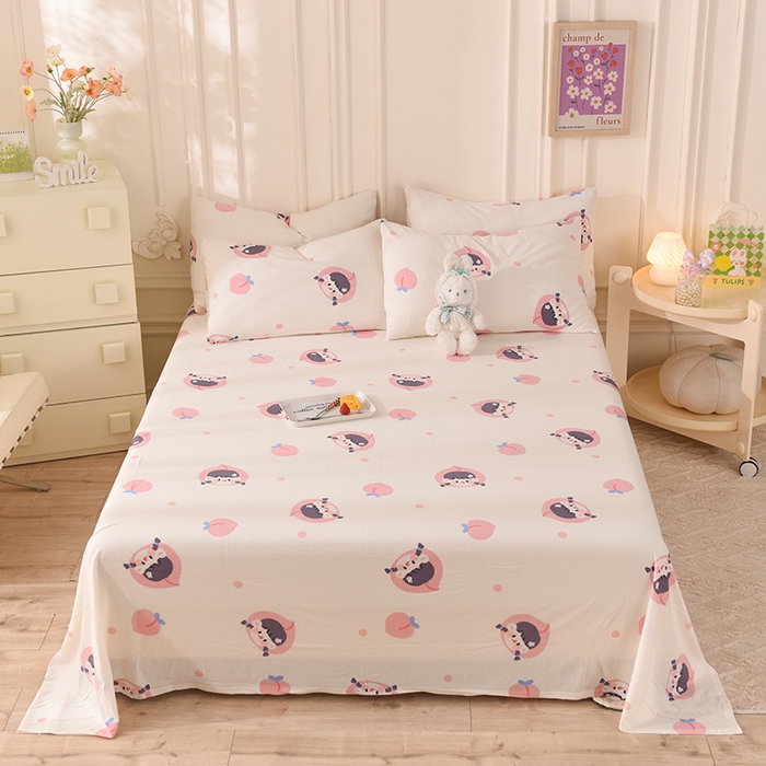 91家纺网 家纺一手货源 找家纺 （总）甜之梦 2025新款针织棉印花单品床单（定制任何尺寸）