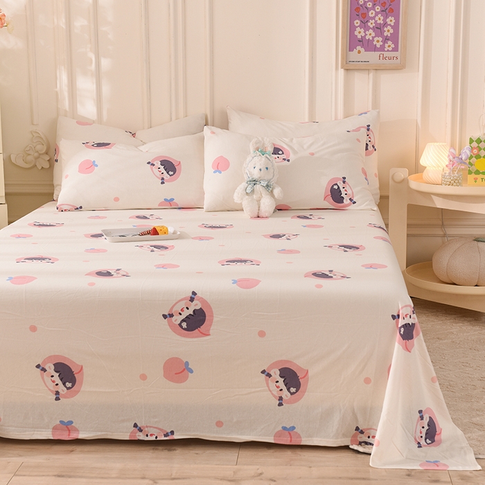 91家纺网 家纺一手货源 找家纺 （总）甜之梦 2025新款针织棉印花单品床单（定制任何尺寸）