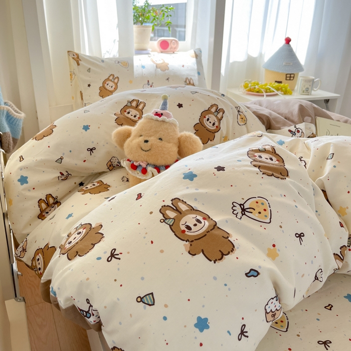 91家纺网 家纺一手货源 找家纺 （总）寻米 2025新款全棉印花学生季学生三件套