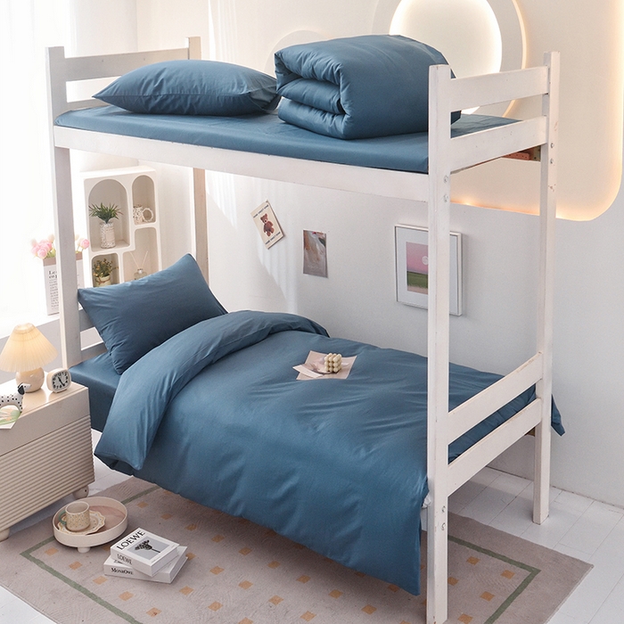 91家纺网 家纺一手货源 找家纺 启优家纺 2024新款简约兔兔绒活性印染四件套 樱花粉