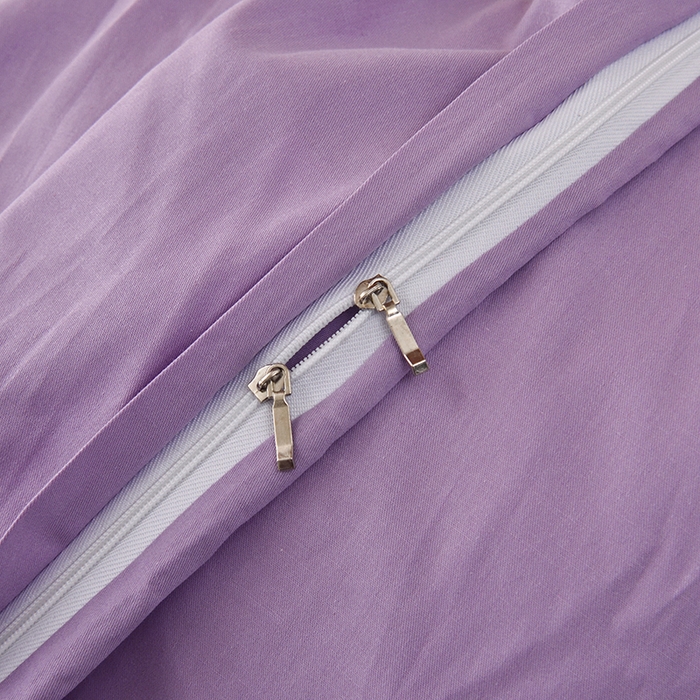 91家纺网 家纺一手货源 找家纺 启优家纺 2025新款13372全棉纯棉学生宿舍上下铺三件套 丁香紫