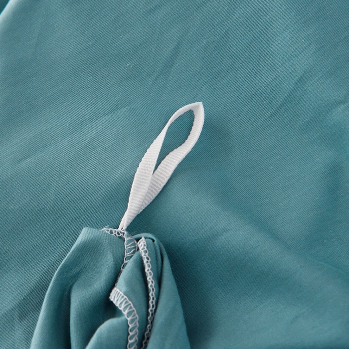 91家纺网 家纺一手货源 找家纺 启优家纺 2025新款13372全棉纯棉学生宿舍上下铺三件套 海茵蓝