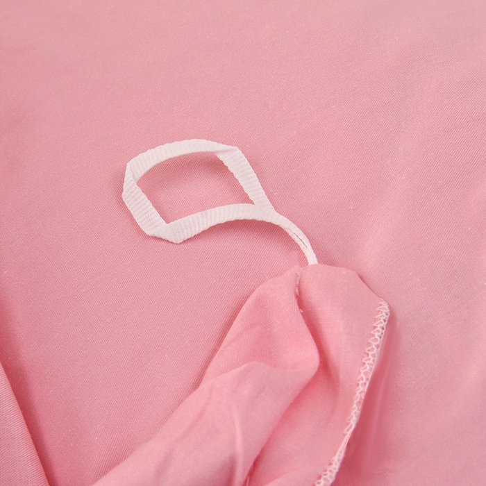 91家纺网 家纺一手货源 找家纺 启优家纺 2025新款13372全棉纯棉学生宿舍上下铺三件套 樱花粉