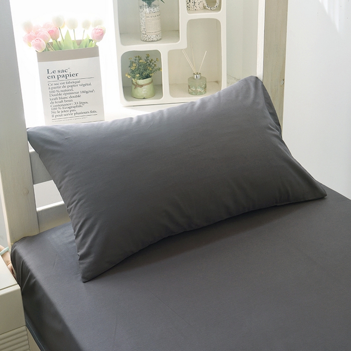 91家纺网 家纺一手货源 找家纺 启优家纺 2025新款13372全棉纯棉学生宿舍上下铺三件套 深灰