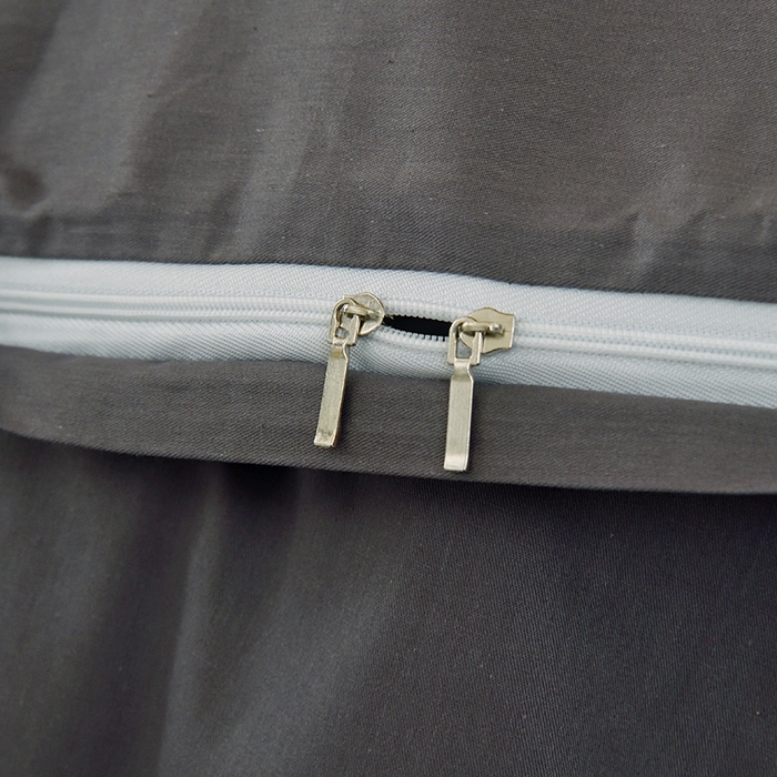 91家纺网 家纺一手货源 找家纺 启优家纺 2025新款13372全棉纯棉学生宿舍上下铺三件套 深灰