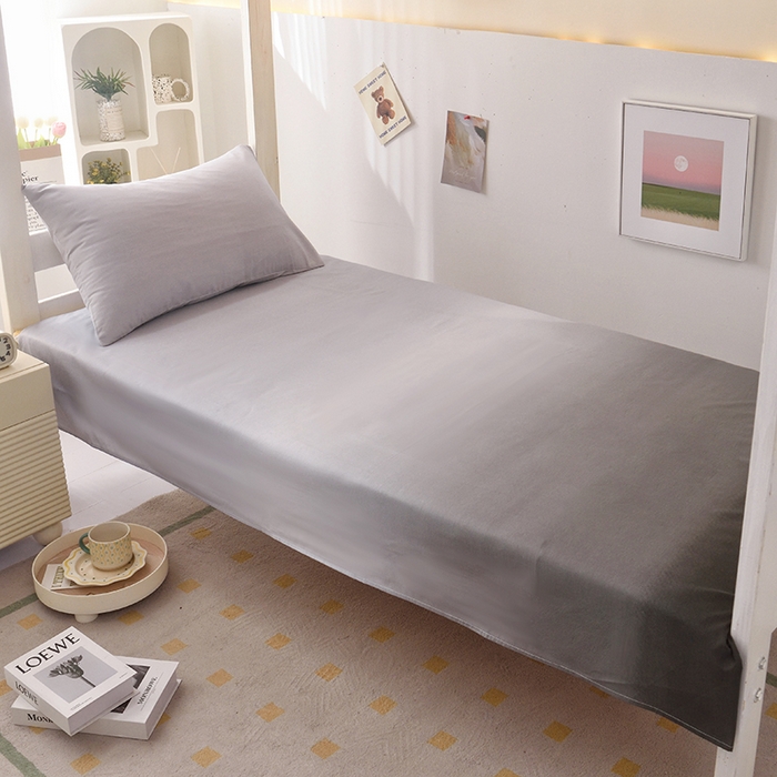 91家纺网 家纺一手货源 找家纺 启优家纺 2025新款13372全棉纯棉学生宿舍上下铺三件套 秘境-灰