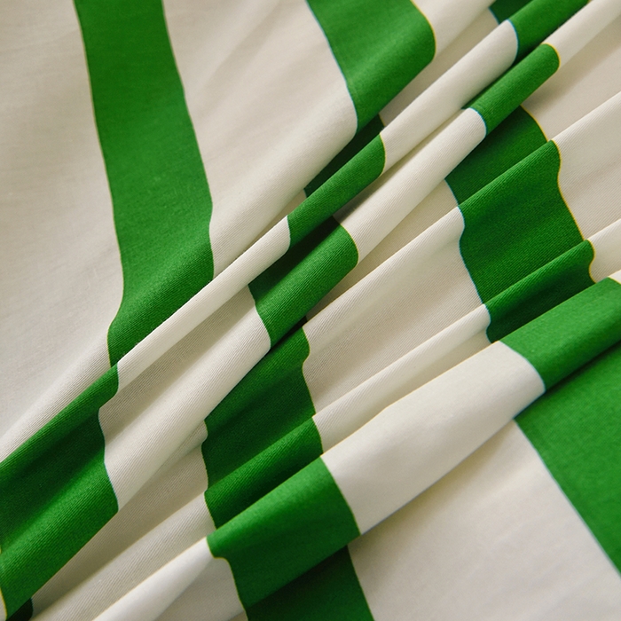 91家纺网 家纺一手货源 找家纺 启优家纺 2025新款13372全棉纯棉学生宿舍上下铺三件套 条纹米奇-绿