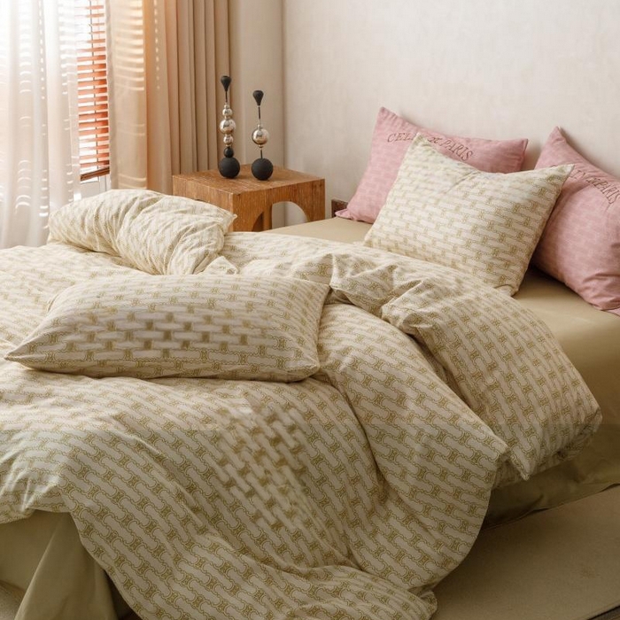 91家纺网 家纺一手货源 找家纺 棉生活家纺 2025新款北欧简约全棉磨毛四件套 艾可-米