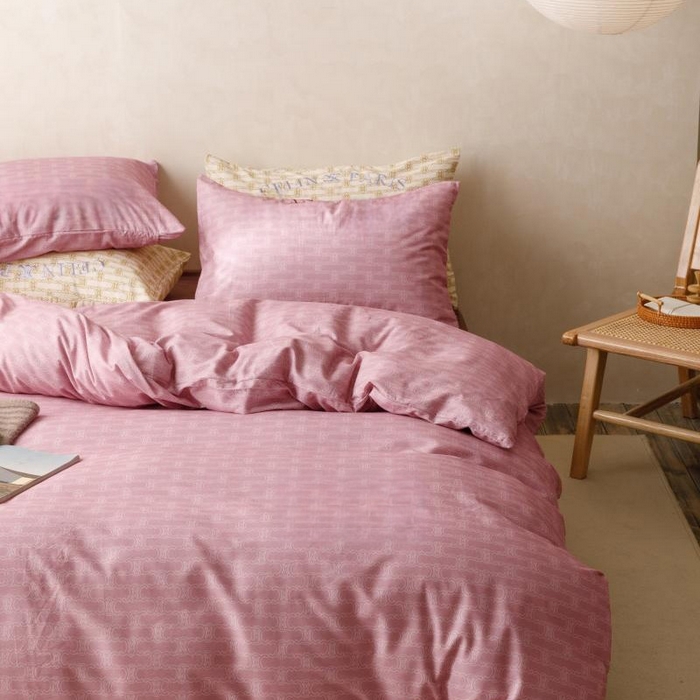 91家纺网 家纺一手货源 找家纺 棉生活家纺 2025新款北欧简约全棉磨毛四件套 艾可-紫