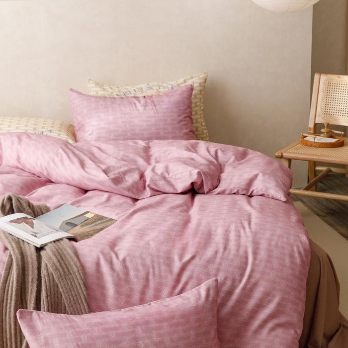 91家纺网 家纺一手货源 找家纺 棉生活家纺 2025新款北欧简约全棉磨毛四件套 艾可-紫