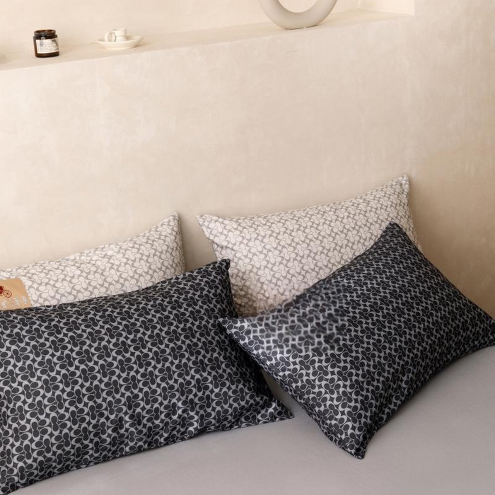 91家纺网 家纺一手货源 找家纺 棉生活家纺 2025新款北欧简约全棉磨毛四件套 静享-黑