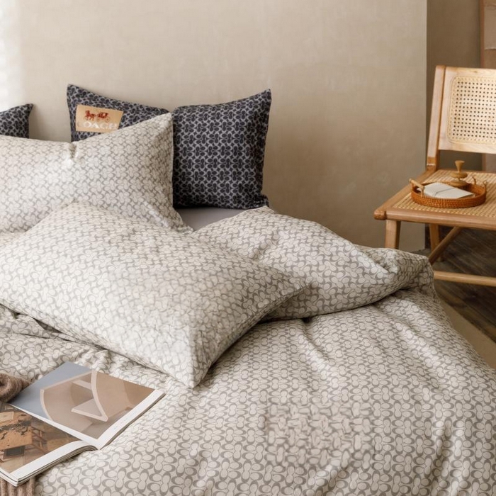 91家纺网 家纺一手货源 找家纺 棉生活家纺 2025新款北欧简约全棉磨毛四件套 静享-灰