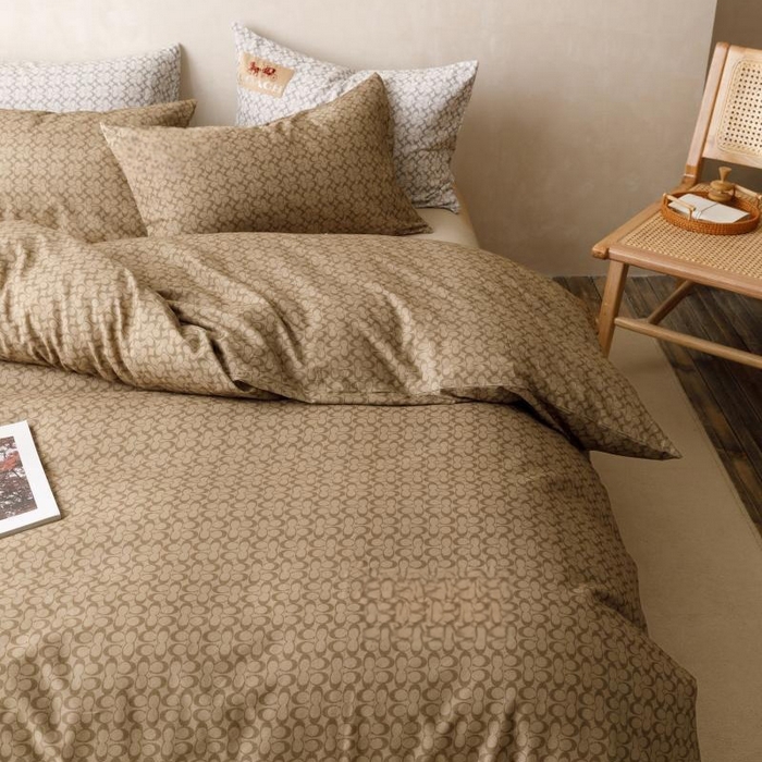 91家纺网 家纺一手货源 找家纺 棉生活家纺 2025新款北欧简约全棉磨毛四件套 静享-咖