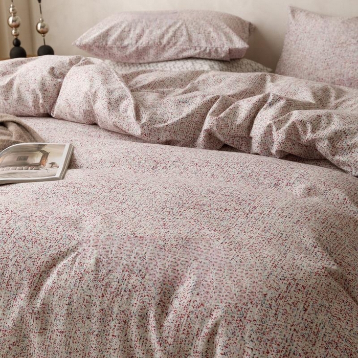 91家纺网 家纺一手货源 找家纺 棉生活家纺 2025新款北欧简约全棉磨毛四件套 暖光-紫