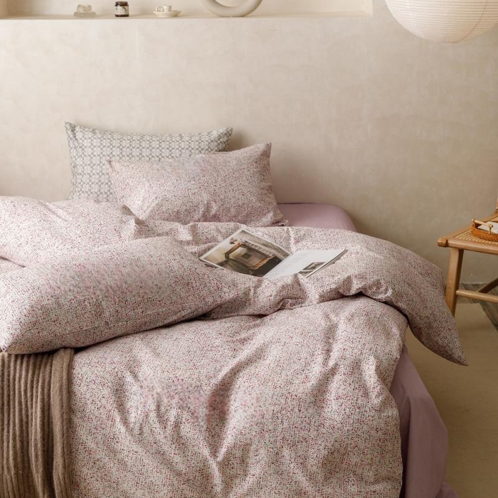 91家纺网 家纺一手货源 找家纺 棉生活家纺 2025新款北欧简约全棉磨毛四件套 暖光-紫