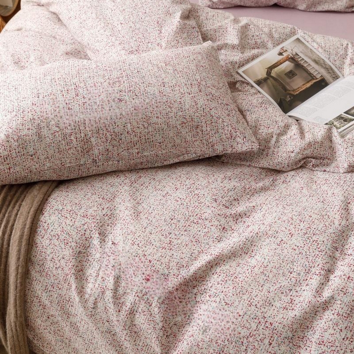 91家纺网 家纺一手货源 找家纺 棉生活家纺 2025新款北欧简约全棉磨毛四件套 暖光-紫