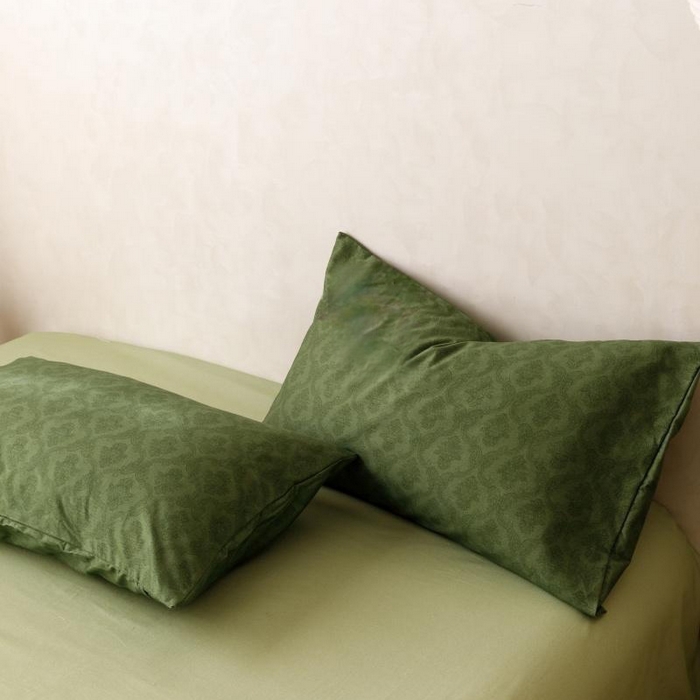 91家纺网 家纺一手货源 找家纺 棉生活家纺 2025新款北欧简约全棉磨毛四件套 诺伊尔-绿