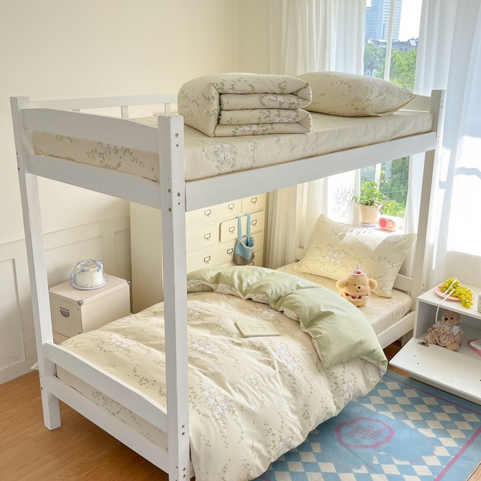 91家纺网 家纺一手货源 找家纺 寻米 2025新款全棉印花学生季学生三件套 花园小兔