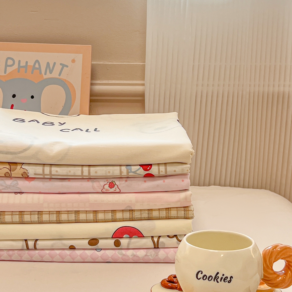 91家纺网 家纺一手货源 找家纺 （总）呗旺鹿 2025新款40s全棉纯棉卡通印花学生系列单品床单 床单单件