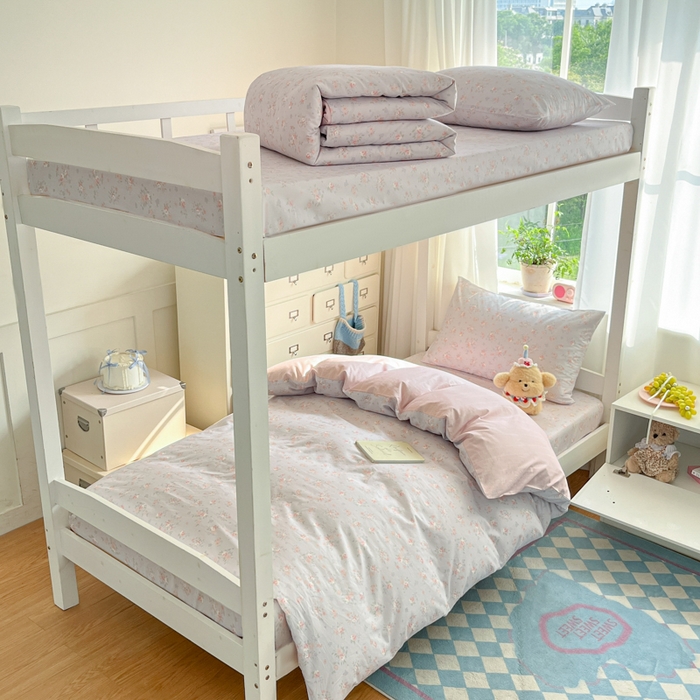 91家纺网 家纺一手货源 找家纺 寻米 2025新款全棉印花学生季学生三件套 紫罗兰