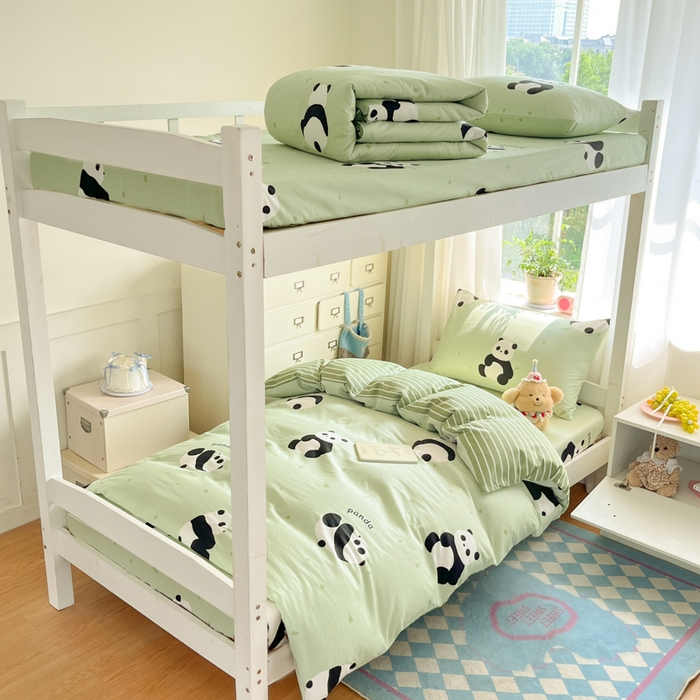 91家纺网 家纺一手货源 找家纺 寻米 2025新款全棉印花学生季学生三件套 爱你熊