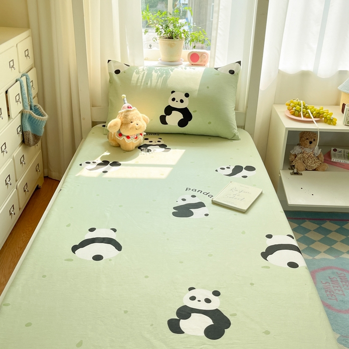 91家纺网 家纺一手货源 找家纺 寻米 2025新款全棉印花学生季学生三件套 爱你熊