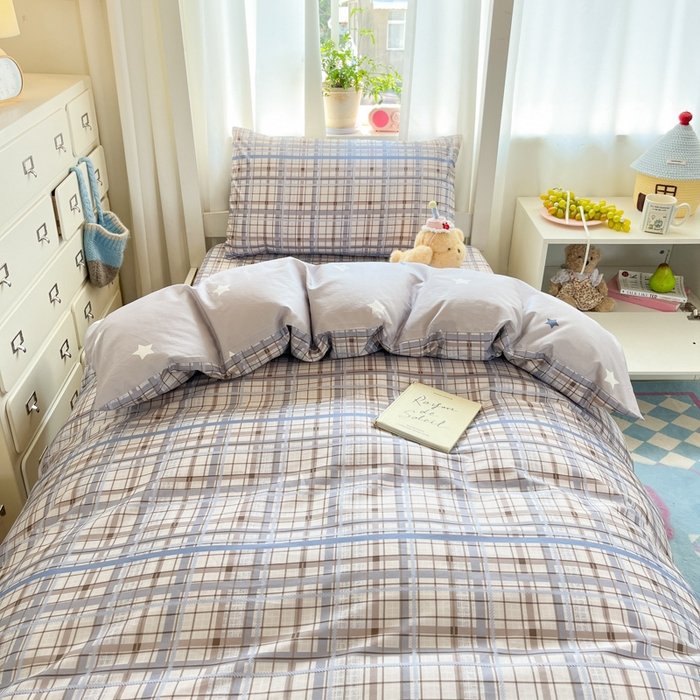 91家纺网 家纺一手货源 找家纺 寻米 2025新款全棉印花学生季学生三件套 柏林小镇