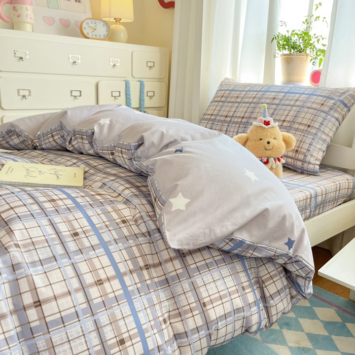 91家纺网 家纺一手货源 找家纺 寻米 2025新款全棉印花学生季学生三件套 柏林小镇