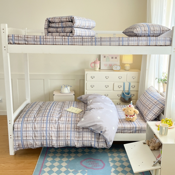 91家纺网 家纺一手货源 找家纺 寻米 2025新款全棉印花学生季学生三件套 柏林小镇