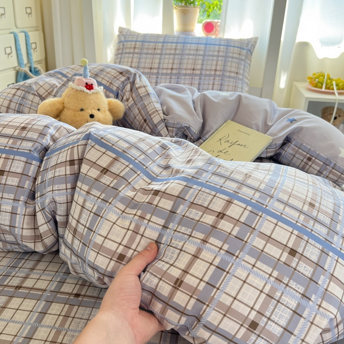 91家纺网 家纺一手货源 找家纺 寻米 2025新款全棉印花学生季学生三件套 柏林小镇