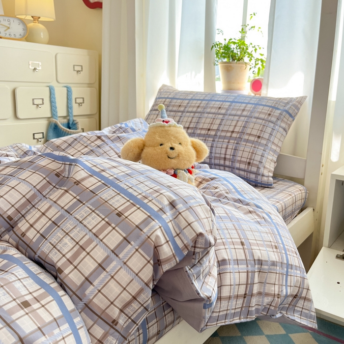 91家纺网 家纺一手货源 找家纺 寻米 2025新款全棉印花学生季学生三件套 柏林小镇