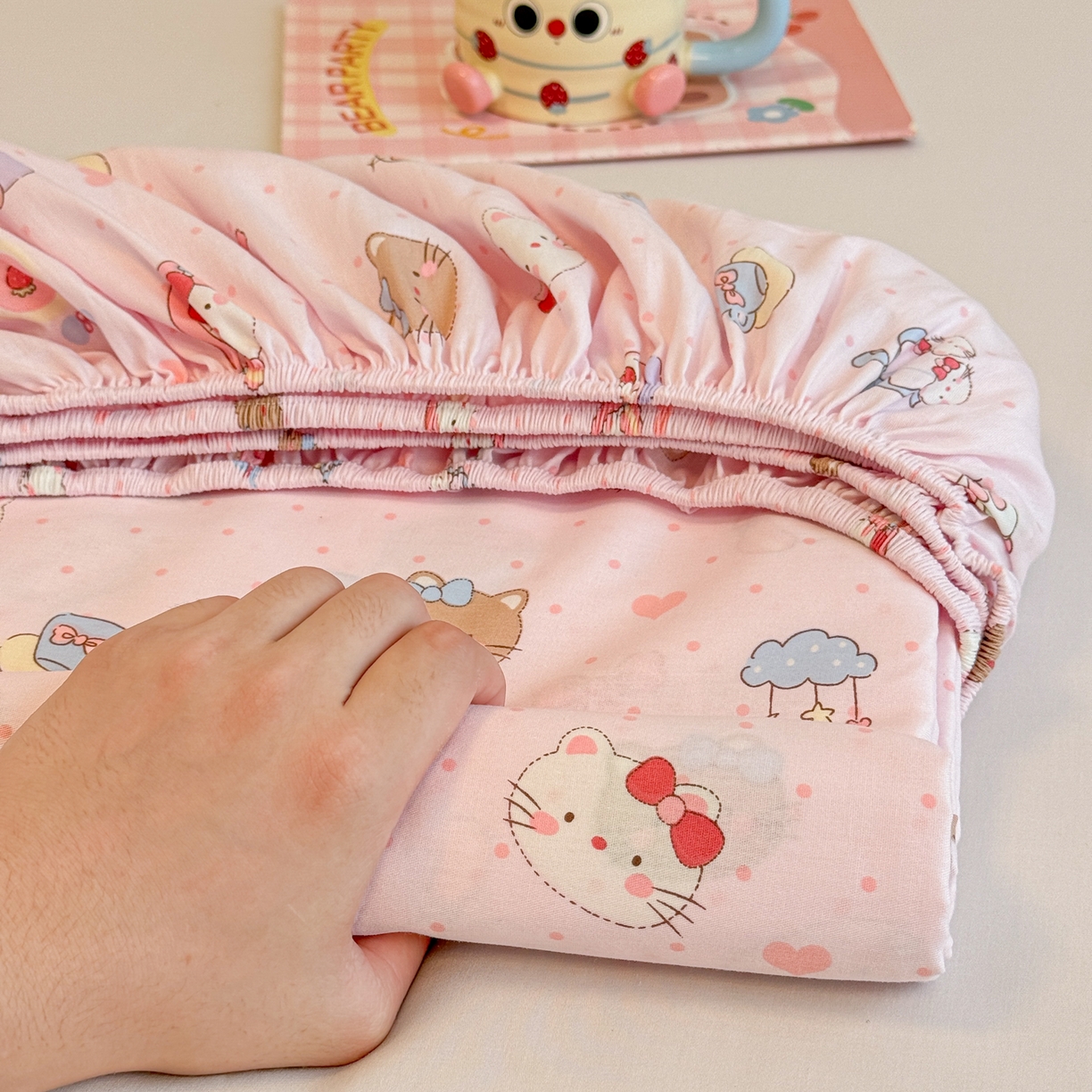 呗旺鹿 2025新款40s全棉纯棉卡通印花学生系列单品床笠 床笠单件 甜品菲菲