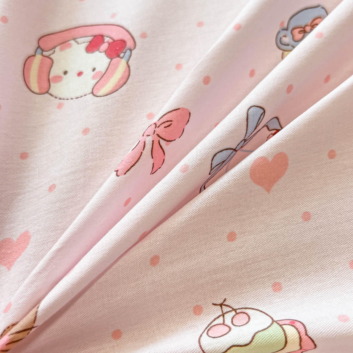 91家纺网 家纺一手货源 找家纺 呗旺鹿 2025新款40s全棉纯棉卡通印花学生系列单品床笠 床笠单件 甜品菲菲