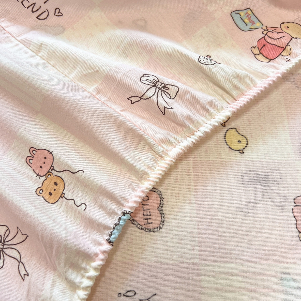 91家纺网 家纺一手货源 找家纺 呗旺鹿 2025新款40s全棉纯棉卡通印花学生系列单品床笠 床笠单件 兔子假期