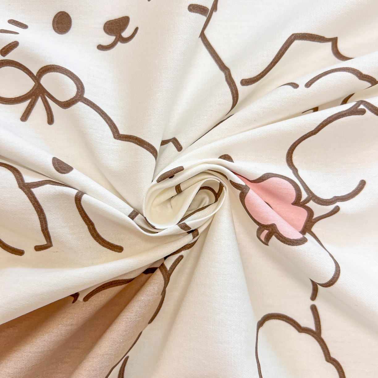 91家纺网 家纺一手货源 找家纺 呗旺鹿 2025新款40s全棉纯棉卡通印花学生系列单品床单 床单单件 耶耶熊