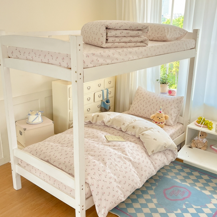 91家纺网 家纺一手货源 找家纺 寻米 2025新款全棉印花学生季学生三件套 花漾