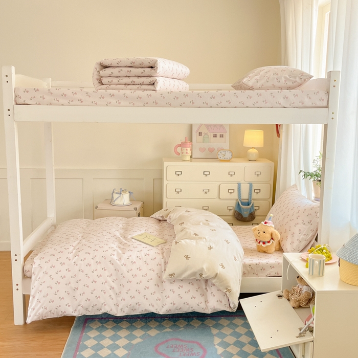 91家纺网 家纺一手货源 找家纺 寻米 2025新款全棉印花学生季学生三件套 花漾