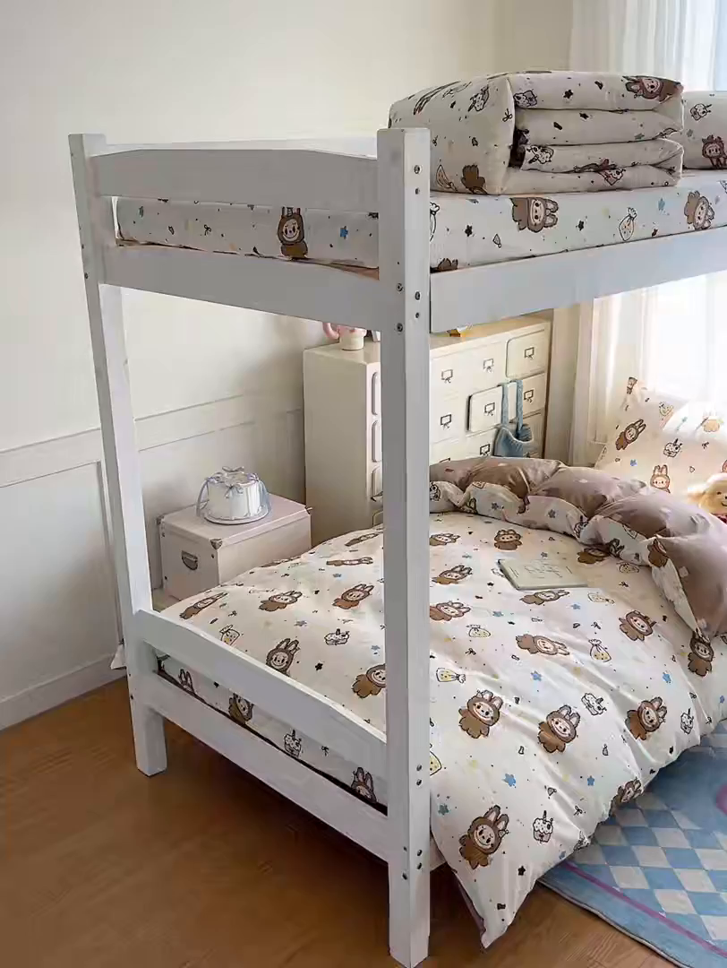 91家纺网 家纺一手货源 找家纺 寻米 2025新款全棉印花学生季学生三件套 焦糖布丁