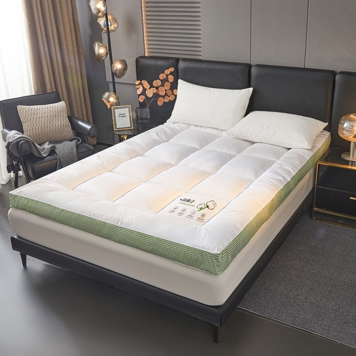 91家纺网 家纺一手货源 找家纺 富威堡2025新款酒店家用卧室褥子租房专用单人学生宿舍折叠加厚床垫软垫 负离子-皎月白