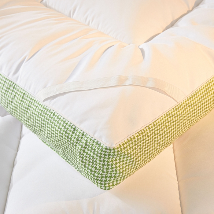 91家纺网 家纺一手货源 找家纺 富威堡2025新款酒店家用卧室褥子租房专用单人学生宿舍折叠加厚床垫软垫 负离子-皎月白