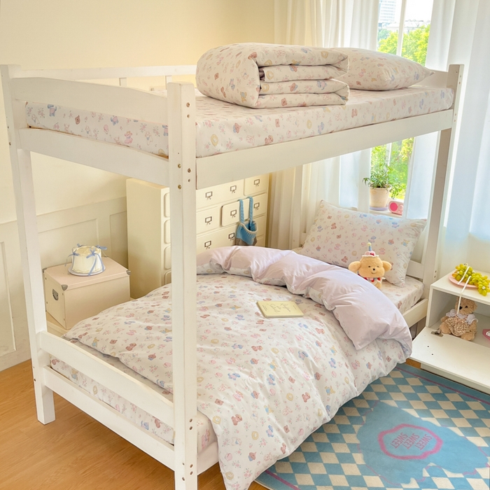 91家纺网 家纺一手货源 找家纺 寻米 2025新款全棉印花学生季学生三件套 甜豆小泡芙