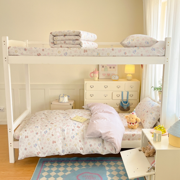 91家纺网 家纺一手货源 找家纺 寻米 2025新款全棉印花学生季学生三件套 甜豆小泡芙