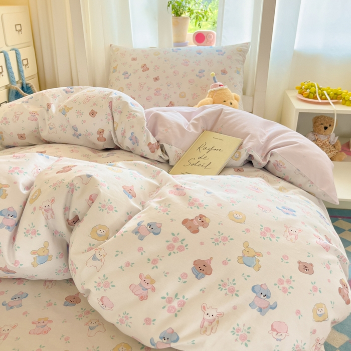 91家纺网 家纺一手货源 找家纺 寻米 2025新款全棉印花学生季学生三件套 甜豆小泡芙