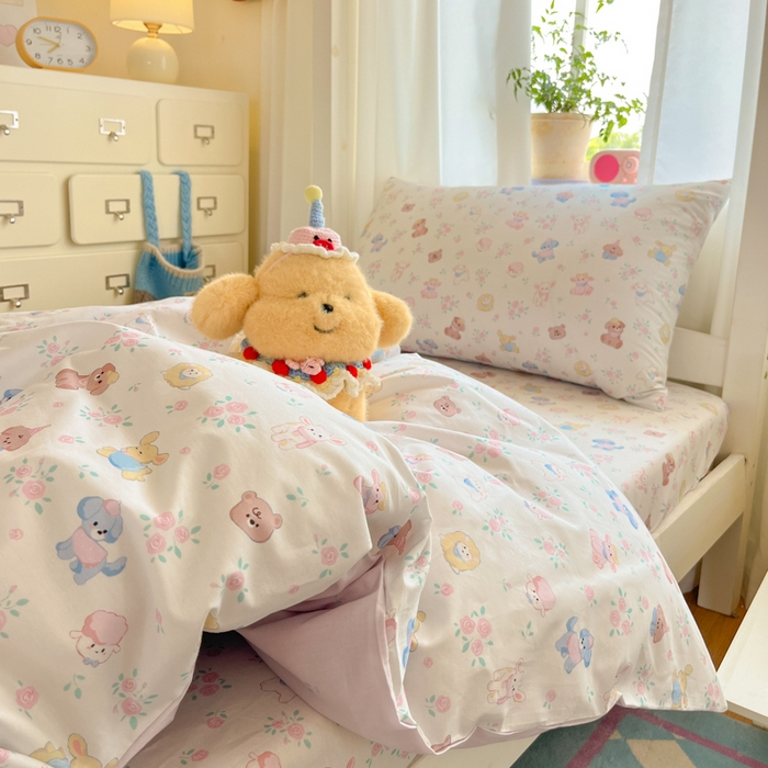 91家纺网 家纺一手货源 找家纺 寻米 2025新款全棉印花学生季学生三件套 甜豆小泡芙