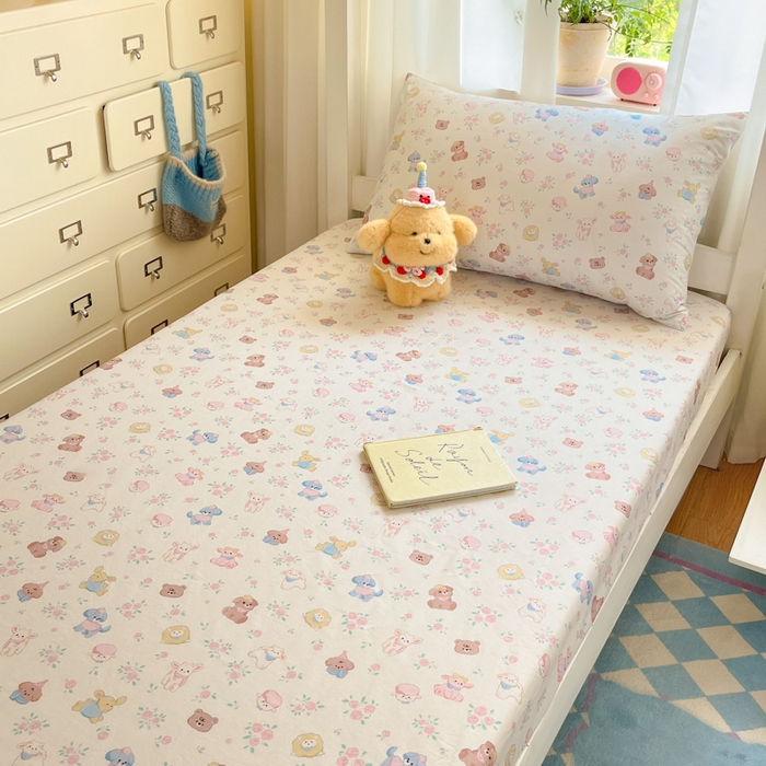 91家纺网 家纺一手货源 找家纺 寻米 2025新款全棉印花学生季学生三件套 甜豆小泡芙