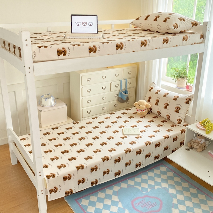 91家纺网 家纺一手货源 找家纺 寻米 2025新款全棉印花学生季学生三件套 小狗店长