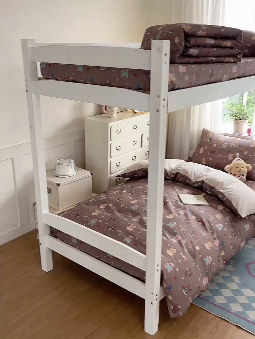 91家纺网 家纺一手货源 找家纺 寻米 2025新款全棉印花学生季学生三件套 小熊的一天-咖色