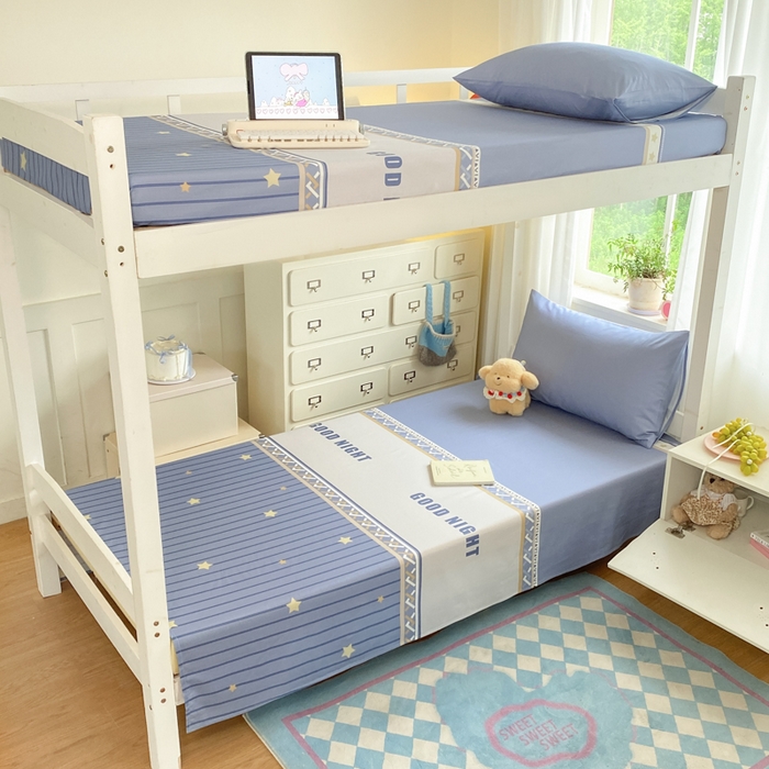 91家纺网 家纺一手货源 找家纺 寻米 2025新款全棉印花学生季学生三件套 星辰